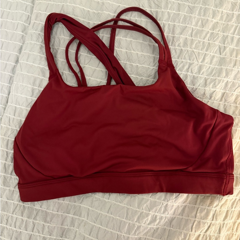 Women's Burgundy Sports Bra